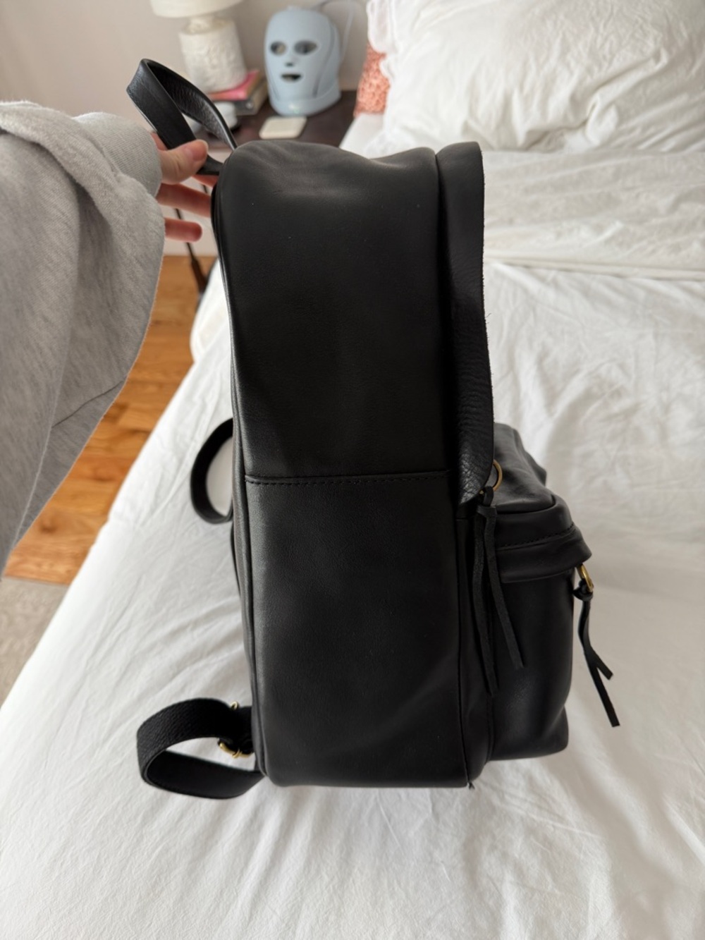 Madewell Black Leather Backpack - Picture 2 of 6